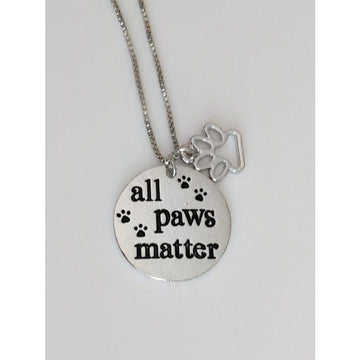 AliExpress Keychain All Paws Matter Pet Lover's Stainless Steel 18" Necklace